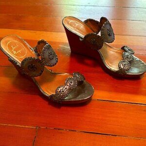 Jack Rogers Women's Luccia Stardust Wedge Sandal NWOT 7.5
